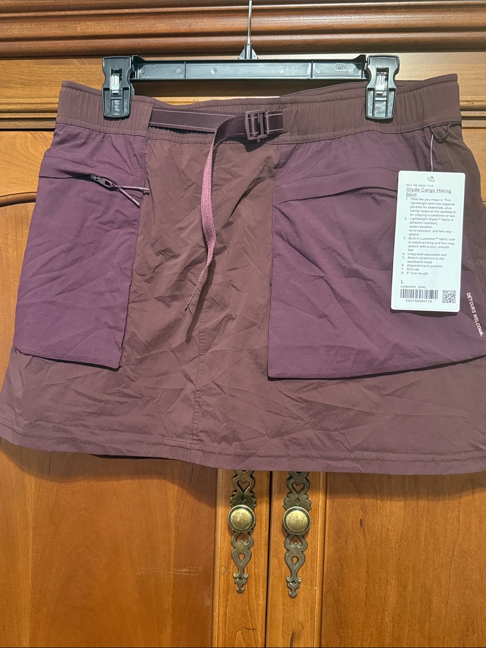 Glyder Deep Plum Cargo Hiking Skirt